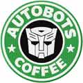 Autobots coffee logo machine embroidery design