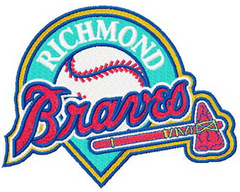 Braves logo 4 machine embroidery design