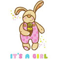 Cute bunny like ice cream machine embroidery design