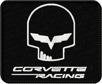 Chevrolet Corvette racing logo machine embroidery design
