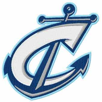 Columbus Clippers logo embroidery design
