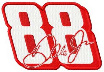 Dale Jr 88 logo machine embroidery design