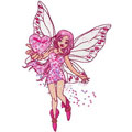 Dancing young fairy machine embroidery design