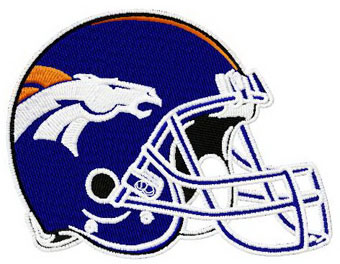 Denver Broncos helmet machine embroidery design