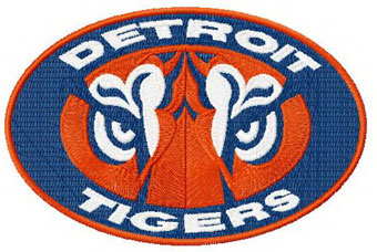 Detroit tigers logo 2 machine embroidery design