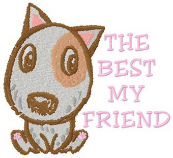 Dog best friend machine embroidery design