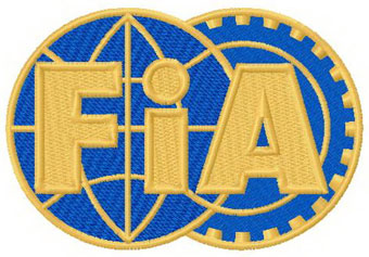 FIA logo machine embroidery design