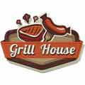 Grill house logo embroidery design