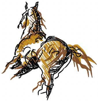 Horse mascot 3 machine embroidery design