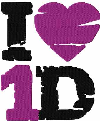 I love One direction machine embroidery design