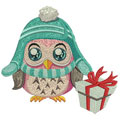 Winter Owl 2 machine embroidery design
