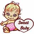 Cute happy baby 2 embroidery design