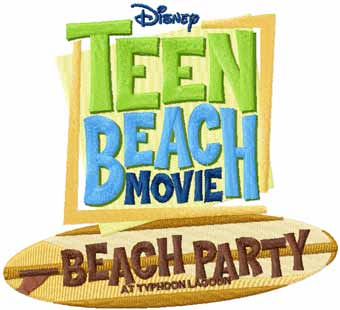 Teen beach movie logo embroidery design