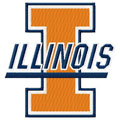 Illinois University logo machine embroidery design