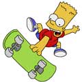 Bart Simpson skater boy machine embroidery design