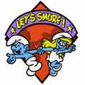 Lets Smurf machine embroidery design