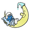 Smurf sleep on moon