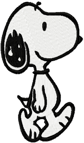 Snoopy walking machine embroidery design