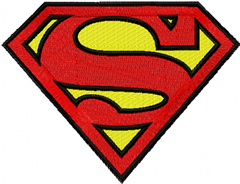 Superman logo machine embroidery design