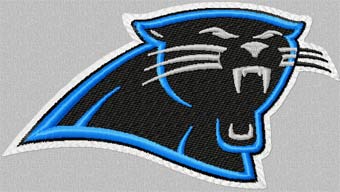 Carolina Panthers logo machine embroidery design
