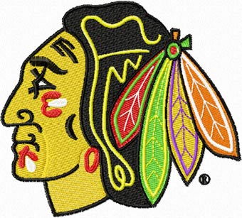 Chicago Blackhawks logo machine embroidery design