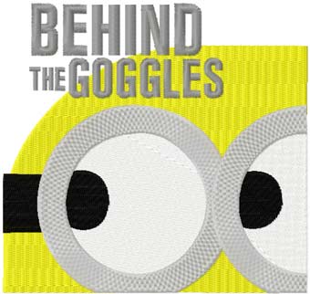 Minion: behind the goggles machine embroidery design