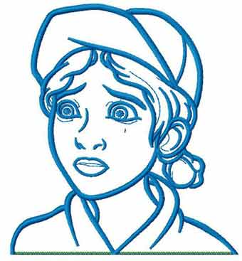 Walking Dead Clementine embroidery design
