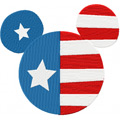 Patriotic Mickie Mouse machine embroidery design