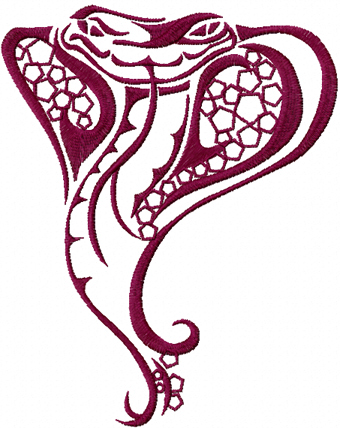 Tribal Snake free machine embroidery design