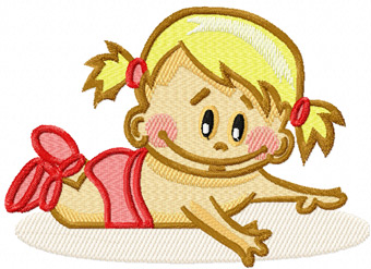 Baby relax machine embroidery design