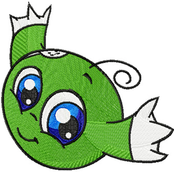 Green Kiko machine embroidery design