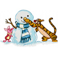 Christmas Tiger and Piglet machine embroidery design