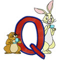 Rabbit Alphabet Letter Q