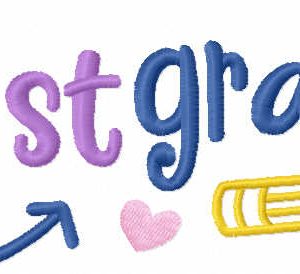 First grade embroidery design