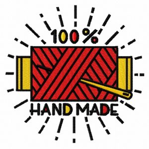 100% handmade 3 embroidery design