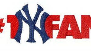 #1 New York Yankees fan embroidery design