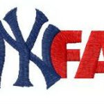 #1 New York Yankees fan embroidery design