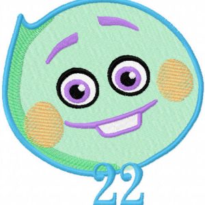 22 smile embroidery design