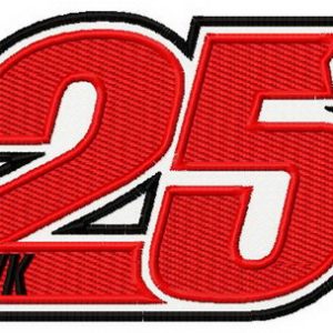 25 Maverick Vinales logo embroidery design