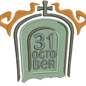 31th of October 2 embroidery design