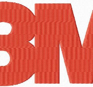 3M logo embroidery design
