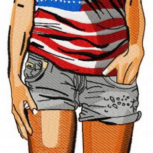 4th of July 2 embroidery design