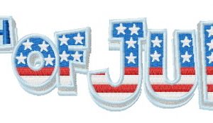 4th of July 3 embroidery design