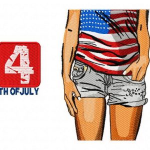 4th of July embroidery design