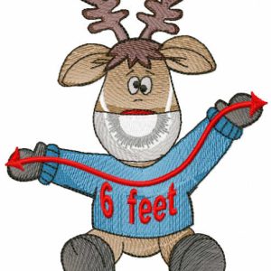 6 feet embroidery design