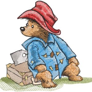 A quick rest vintage bear embroidery design