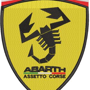 Abarth Ferrari Style logo embroidery design