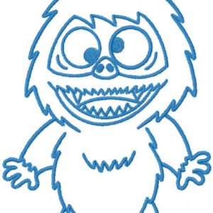 Abominable one color embroidery design