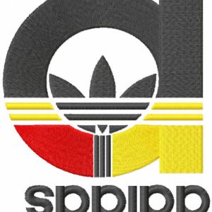 Adidas modern logo embroidery design