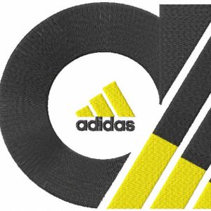 Adidas two colors logo embroidery design